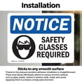 thumbnail image 3 of (2 Pack) Safety Glasses Required Sign, 3 of 7