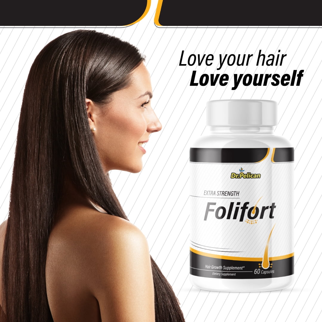 Folifort- Hair Growth & Hair/ Follicles Treatment- 60 Capsules- Dr. Pelican