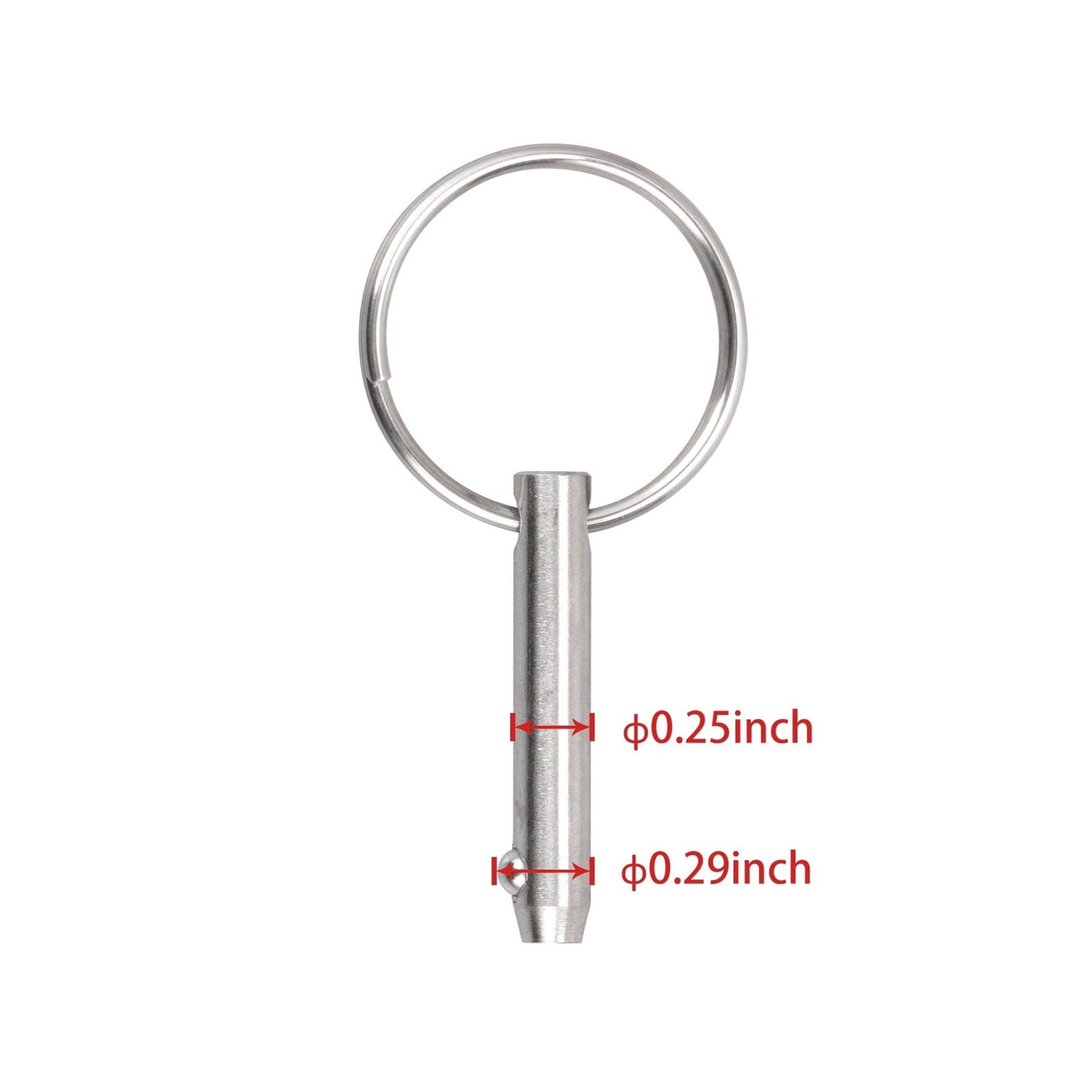 Quick Release Pin Top Pins with Lanyard, Diameter 0.25 Inch/6.3mm, Total Length 1.49 Inch/38mm (4 pcs) ,Accessories