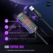 FIFINE H9 Gaming Headset, USB/3.5mm Headphone with Microphone for PC Computer, Xbox, PS5/PS4, 330g Lightweight, 7.1 Sound, Volume Control for Gamer