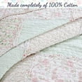 thumbnail image 5 of Cozy Line Home Fashions 100% Cotton Real Patchwork Floral Pink Rose Shabby Chic Girly Reversible Quilt Bedding Set, Coverlet Bedspread (La Rosa RÃªve, King - 3 Piece), 5 of 5