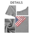 thumbnail image 4 of Anbech Womens American Flag T Shirt Love 4th of July USA Star Stripes Shirts Short Sleeve, 4 of 6
