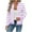 C-Purple, variant on JTZGDY Women's Diamond Quilted Bomber Jacket Casual Plaid/Striped/Tie Dye Print Long Sleeve Full Zip up Mock Neck Waffle Knit Cardigan Outwear Coat D-Red XL