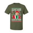thumbnail image 2 of Michael Scott The Name is Bond Santa Bond Ugly Christmas Sweater Men's Graphic T-Shirt, Military Green, X-Large, 2 of 3