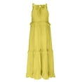 thumbnail image 3 of fatyb Womens Summer Dress Sleeveless Ruffle Tiered Maxi Dress Flowy Casual Long Dress for Beach, 3 of 6