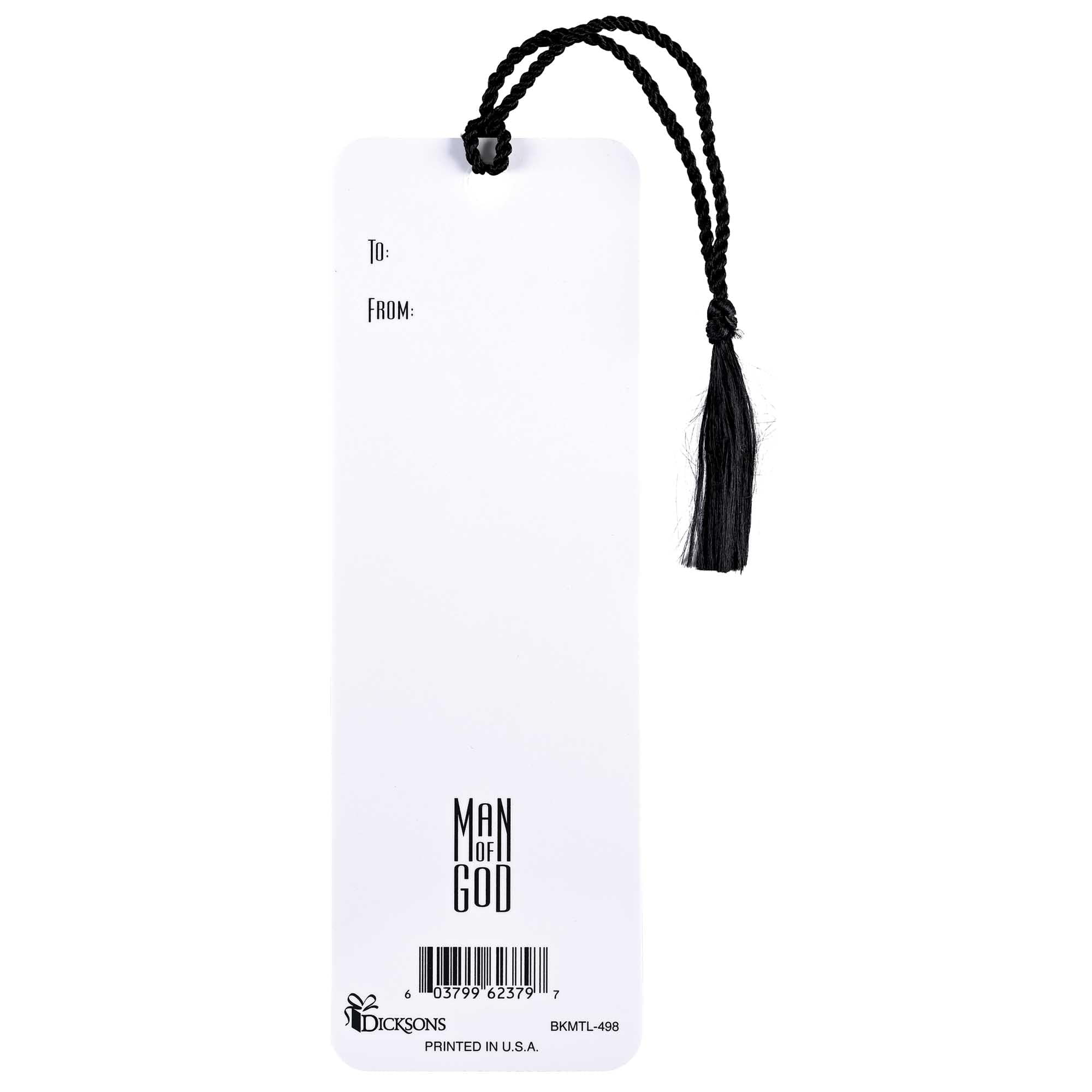 Dicksons BKMTL-498 Man of God Trust with All Your Heart Black and Red 2 x 6 Paper and Tassel Encouraging Tassel Bookmark, Pack of 12