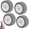 thumbnail image 1 of Paquete de 4 ganchos de toalla autoadhesivos, soporte de abrazadera para gancho de toalla adhesivo redondo, gancho de toalla adhesivo ABS para baño, cocina sin perforación y remolque para el hogar, 1 of 1