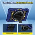 thumbnail image 2 of XYX 3in1 Rotating Stand Case for Samsung Galaxy Tab A9 8.7 inch 2023 with Hand/Shoulder Strap, Shockproof Rugged, Navy Blue, 2 of 7