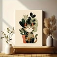 thumbnail image 6 of Cute Cat Plant Illustration Canvas Print, Suitable for Living Room, Bedroom, Office, Nursery, Hallway, Kitchen, 6 of 8