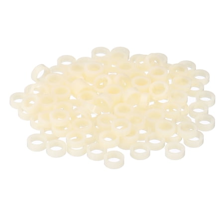 Uxcell Round Spacer Washer Set 240 Pcs ABS Plastic Spacer Washer 6.2mm ID 9mm OD 3mm Length for M6 Screws