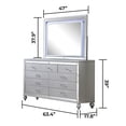 thumbnail image 3 of Sterling Mirror Framed Dresser Made With Wood in Silver Color, 3 of 4