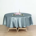 thumbnail image 3 of Efavormart 90 Inch Satin Round Tablecloth, Washable Linen Table Cover, Decorative Silky Fabric for Wedding, Party, Banquet Events - Dusty Blue, 3 of 10
