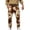 A-Brown48, variant on Mens Camo Leaf Print Pant Slim Straight Leg High Waisted Ankle Cargo Pant Durable Tactical Outdoor Pants