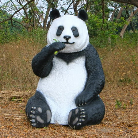 Seated Kuan Yin Statue - Fantong Oversized Giant Panda Bear Statue with Paw Seat