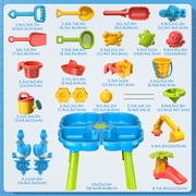 Dinosaur Planet Sand Water Table for Toddlers, 4 in 1 Sand Table and Water Play Table, Kids Table Activity Sensory Play Table Beach Sand Water Sand Toy for Outdoor Backyard for Toddlers Age 2-4 Gift