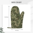 thumbnail image 2 of Cauagu Green Snake Skin Print Oven Mitts 2 Piece Set,BBQ Gloves Grilling Gloves Kitchen Silicone Oven Gloves Heat Resistant Oven Mitts for Barbecue Cooking & Baking, 2 of 6