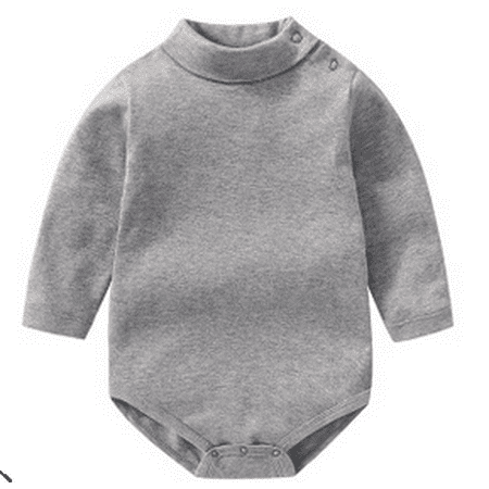 

Baby Boy Girl Long Sleeve Shirt Bodysuit Turtleneck Romper Winter Clothes Toddler Fall Pajama Layer Top