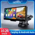 thumbnail image 2 of 10.26 Inch CarPlay Android Auto Dash Cam Multimedia Video Player GPS Touch Screen Mirror Link BT FM AUX For Rear View Camera, 2 of 5