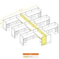 thumbnail image 5 of System Furniture 39H 6pack Cluster Powered Cubicles, 5 of 5
