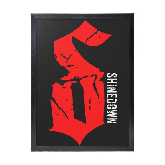 Shinedown Black Framed Canvas Wall Art Fashion Decor, 12x16in Wall Decor For Living Room, Bedroom, Office