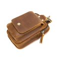 thumbnail image 4 of Riñonera con cinturón, funda para teléfono, riñonera de estilo bolsillo de cuero PU, riñonera pequeña para cinturón para Marrón cro BLESIY Bolsa de cinturón, 4 of 8