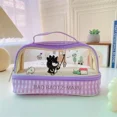 thumbnail image 1 of Sanrio Hello Kitty Portable Pencil Case Cute Cartoon Transparent Double Layer Pen Bag Girl Student Stationery Storage Pencil Box, 1 of 5