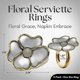 thumbnail image 2 of Flower Napkin Rings - Non-rust, Elegant Napkin Holders For Paper Napkins And Table Cloths For Dinne, 2 of 5