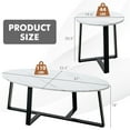 thumbnail image 4 of Costway Moderne Table Basse Ensemble de 2 Faux Marbre Ensemble de Table d'Imbrication pour Salon Bureau, 4 of 10