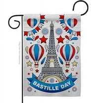Angeleno Heritage G130393-BO 13 x 18.5 in. Bastille Day Regional Double-Sided Vertical Decorative Garden Flag