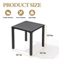 thumbnail image 2 of Crestlive Products 15.7" x 15.7" Outdoor Side Table Set of 2, All-Weather Aluminum Square Patio End Table, Black, 2 of 7