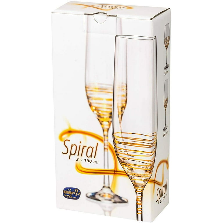 Fluted Champagne Glass Set –