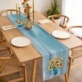 thumbnail image 3 of Table Runner 120 Inches Long for Kitchen Dining, Yellow Sunflowers Dresser Scarf Farmhouse, Dining Table Decorations for Wedding/Parties, Spring Botanical Floral Vases Painting 13 x 120 In, 3 of 8