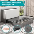 thumbnail image 4 of BALUS Murphy Bed Queen Size, Hideaway Bed with Tri-fold Mattress and Charging Socket, Solid Wood Queen Bed with Storage Drawer for Living Room/Guest Room(Grey), 4 of 9