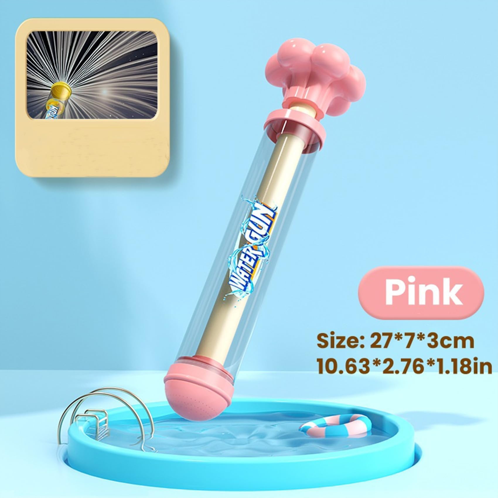 4-Pack Fireworks Water Gun, Large Capacity Water Blaster, Fireworks-Style Spray Squirter for Couple Romance, Pool, Beach, Party & Wedding