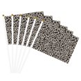 thumbnail image 4 of Handheld Flag Double-Sided Hand Waving Flag 8.2×5.5in Used For Team Activities Or Decoration In Decorative Places Leopard Print Pattern White And Black_4 Six Piece, 4 of 8