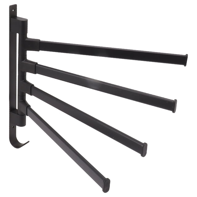 Barra Para Toallas Giratoria Negra Mate Barra Para Colgar En La Esquina Del Gancho Para Batas Montado En La Pared Organizador Para Abrigos Ropa Barra Para Toallas Giratoria