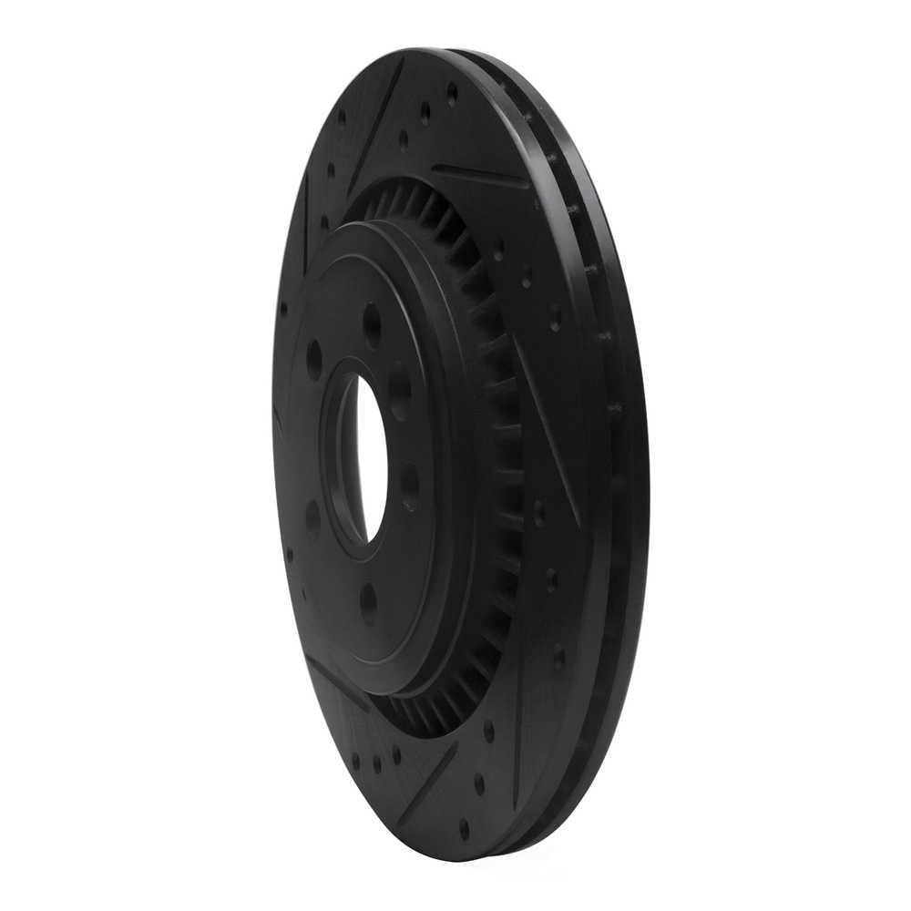 Dynamic Friction Company 633-27060L DFC Brake Rotor - Drilled And Slotted - Black