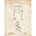 thumbnail image 2 of Borders, Cole 15x18 Gold Ornate Wood Framed with Double Matting Museum Art Print Titled - PP664-Vintage Parchment Portable Gymnastic Bars 1890 Patent Poster, 2 of 4