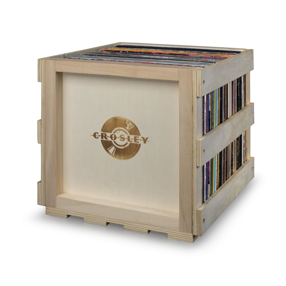 Crosley Stackable Record Storage Crate Natural