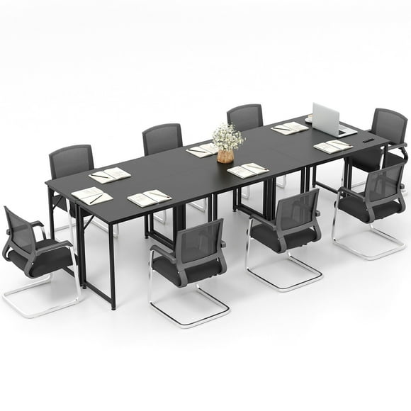 Gymax 6PCS 40-Inch Small Computer Desk Home Office PC Workstation w/ Heavy-duty Metal Frame Black