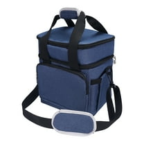 Unique Bargains Insulated Lunch Bag for Work, Office, Picnic Navy Blue