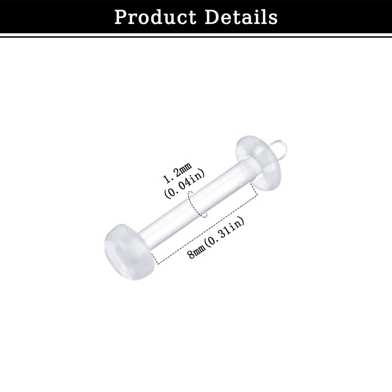 Two Stud Retainer Clear Retainers For Piercings MixPiercing 48Pcs Clear Piercing ...