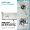 thumbnail image 2 of Acpouw Stainless Steel Kitchen Sink, 30″x19″ Drop In Single Bowl, Undermount Handmade Sink in Brushed Nickel, with US Standard Drain and Hook, LS-SSBR05, 2 of 6