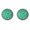 Green, variant on 1 Pair Ear Stud Decorative Colorful Stainless Round Shaped Rhinestone Ear Stud for Gift