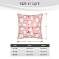 thumbnail image 4 of Fotbe Cute Pink Snowman Cat Pattern Velvet Decorative Throw Pillow Covers with Elegant Piping, Soft Plush Cushion Cover for Sofa, Bed, Car, Office-16"x16", 4 of 8
