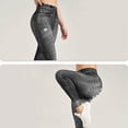 thumbnail image 3 of Favoffer Women's Imitation Denim Yoga Pants High Waist Tight Fit Hip Lifting Tummy Control Stretch Casual Trousers Outdoor Fitness Activewear, 3 of 7