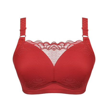 

Hesxuno Sexy Womens Underwear Women Bra No Rims Lace Beautiful Back Anti-Burnout Breast-Feeding Underwear