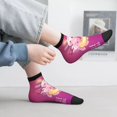 thumbnail image 2 of Fuzoiu Cute Pink Axolotl A Print Adult Socks, Crew Moisture-wicking Socks, Unisex Cushion Crew Socks,Casual Sports Ankle Socks, 2 of 7
