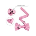thumbnail image 2 of INSPIRE CHIC Men's Pre-Tied Bow Tie with Matching Pocket Squares Sets for Business Causal Pink One Size, 2 of 5