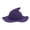 Dark Purple, variant on Adult/Kids Witch Hat Wide Brim Foldable Pointed Cap Modern Cotton Wool Hat for Halloween Party Costume Accessories